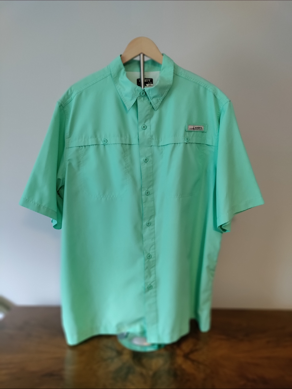 Habit Mint Green Short-Sleeve Fishing Shirt